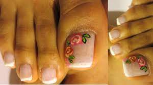 Bello diseño floral pedicure paso a pasofloral diseño de uñas flores mano alzada facil deko uñas moda en tus uñas. French Con Rosas Unas Decoradas De Los Pies Facil Roses Pedicure Youtube