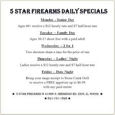 1,736 days and 2 hours. Lake County Illinois Cvb Daily Specials At 5 Star Firearms