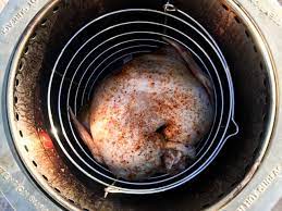 Brush the outside of the turkey with canola oil. Deep Fried Turkey Without Oil Step By Step Photos