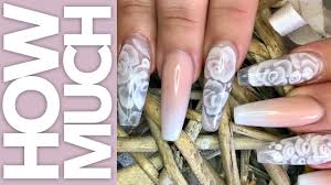 You might be trying this design during autumn, but you can plus it's super easy to do! How Much Encapsulated 3d Flowers Acrylic Nails Youtube