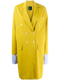 Designed with button fastening and front pockets, this outerwear will always look effortless and elegant. Shop Women Coats Contrast Double Breasted