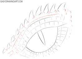 Draw single lines in filling out the rest of the drawing. How To Draw A Dragon Eye Easy Drawing Art