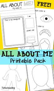 Printable book about the planets: All About Me Free Printable Pack Totschooling Toddler Preschool Kindergarten Educational Printables