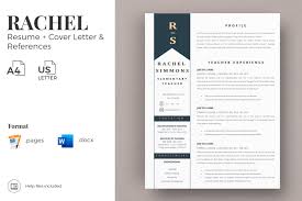 You want to land that job, so look good on paper; Teacher Resume Template Cv Resume For Education With Cover Letter References Tips And Icons In Resume Templates On Yellow Images Creative Store