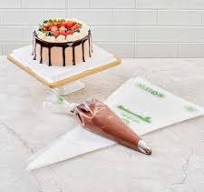 Pastry Tek Clear Plastic Pastry Piping Bag - Biodegradable - 21" x 10 1/4"  - 100 count box