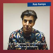 Rob kemps (35) alias snollebollekes heeft de finale van de slimste mens bereikt. De Slimste Mens Nl Rob Kemps Anna Nooshin En Helga Van Leur Facebook