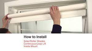 Installation instructions are not a big deal as both outsides mounted and inside mounted rollers. Bali Blinds How To Install Solar Roller Shades With Continuous Loop Lift Inside Mount Youtube