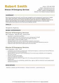 This emergency management program establishes specific measures that will minimize risk to lives, enable the facility to prevent and/or minimize damages, and quickly resume operations, using internal resources and expertise. Director Of Emergency Services Resume Samples Qwikresume