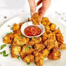 Nutritional yeast this will be the base of the paste and will help make the tofu crispy without using cornstarch. Air Fryer Tofu Nuggets Vegan Oil Free No Sweat Vegan