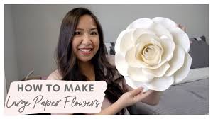 How to make all ten cricut paper flowers in cricut design space using the flower shoppe cartridge included in cricut access — i show you everything from picking the paper, choosing the right tool and glue, and the assembly itself! Diy Large Paper Flowers Cricut Is Optional Youtube