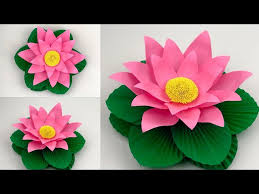 See more ideas about paper lotus, paper flowers, paper crafts. Lotus Flower Craft Lotus Flower Paper Craft Paper Crafts For School Lotus Flower Diy Litetube
