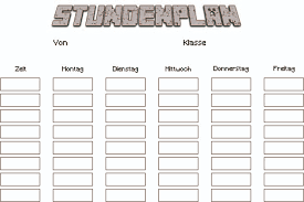 Pdf erstellung der stundenzettel inklusive email versand. Stundenplan Im Minecraft Stil Convictorius