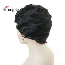 The truth is, even though finger coiled hairstyles leave your hair exposed, they still give you some rest of styling, thus. Retro Wig Short Finger Waves Hairstyles 100 Human Hair Black Women 1920s Wigs Ebay