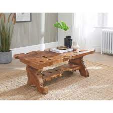 Custom driftwood coffee tables, dining tables, console tables, and much more. Driftwood Coffee Table Teak Root Rectangular With Shelf Homesdirect365
