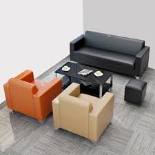 It has five layers of cushioning covered in faux leather and looks elegant enough to be placed in any space. Add Beauty And Comfy To Your Office By Using Office Sofa Set