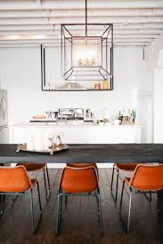 White With A Pop Of Orange Love The Light Www Sunshinecoastinteriordesign Com Au Kitchen Interior Orange Dining Chairs Kitchen Design