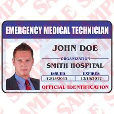 Receive your medical card for use on the same day at select locations. Emergency Medical Technician Custom Id Card Maxarmory