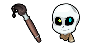 Au comic creators probably are gonna stick to old ink, and series or projects like underverse or the ink sans fangame are too far in development to use this design. Undertale Ink Sans And Paintbrush Cursor Custom Cursor