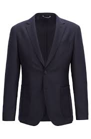 Boss Hooper Wg Blazer Slim Fit En Laine Vierge Melangee Lavable Veste De Costume Homme Hugo Boss Bon Shopping Com Costume Homme Hugo Boss Veste Costume Homme Veste De Costume