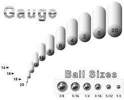 ear stretchers size chart ear plug gauge chart gauage chart