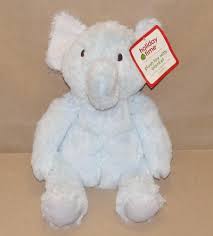 Holiday Time Walmart Blue Elephant Plush Stuffed Toy Brown Stitched Eyes Nwt 12 Elephant Plush Plush Animals Plush Stuffed Animals