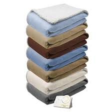 Soft and comfortable comfort knit™ fleece blanket. Biddeford Comfort Knit Natural Sherpa Electric Heated Blanket Full Natural Home Kitchen Bed Blankets