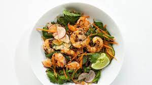 Grilled Sesame Shrimp With Herb Salad Recipe Recipes Sesame Shrimp Herb Salad