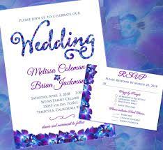 Purple Orchid Design Wedding Invitations Dendrobium Orchid Wedding Invitation Suite Blue Purple Orchid Theme Belly Band Invitation Suite In 2021 Orchid Wedding Invitations Blue Wedding Invitations Purple Invitations