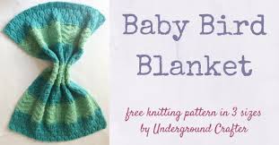 knitting pattern baby bird blanket underground crafter