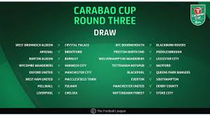 The premier league big boys are set to enter the fray at the next . Carabao Cup 2018 19 Quarter Finals Manchester City Arsenal