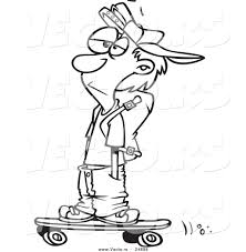 Download and print these for teen boys coloring pages for free. Vector Of A Cartoon Teenage Skater Boy With His Hands In His Pockets Outlined Coloring Page By Toonaday 24898