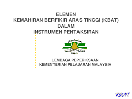 Sementara, pentaksiran ada dalam pelbagai bentuk. Pdf Elemen Kemahiran Berfikir Aras Tinggi Kbat Dalam Instrumen Pentaksiran Kay Ren W Academia Edu