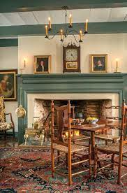 It sits on the kennebec river in maine. An 18th Century Stone House With Patina Old House Journal Magazine Colonial Interior Colonial Decor Primitive Homes