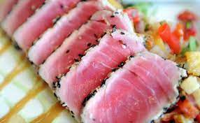 Any sort of tuna, be it bluefin, yellowfin, skipjack, or albacore, can be eaten raw. Easy Delicious Recipes Simple Delicious Recipes Using Bagel Spice Bagel Spice Crusted Yellowfin Tun Tuna Recipes Yellowfin Tuna Recipe Fish Recipes Healthy