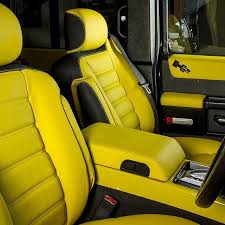 Hummer H2 With Yellow And Black Interior Seats And Door Panels Hummer H2 Accessories Hummer H2 Hummer Interior
