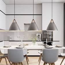 Gray Pendant Lights Kitchen Island Light Room Bar Modern Pendant Lighting Study Bedroom Home Pendant Ceiling Lamp Include Bulb Pendant Lights Aliexpress