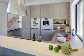 Kuche U Form Fronten Betonoptik Matt Halbinsel Kuchen In U Form U Kuchen Modern Wohnung Kuche