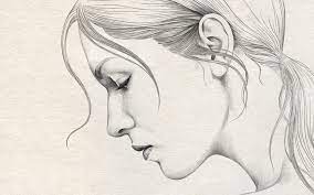 Beatiful Sketch Drawing Woman Face Profile Pencil Drawings Of Girls Pencil Sketches Of Girls Pencil Drawings