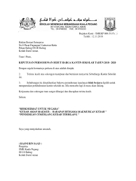 24 halaman tidak tidak termasuk kulit. Format Surat Makluman Keputusan Kantin