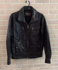 Michael Kors Mens Black Genuine Leather Moto Jacket Sz M Med Jackets Leather Moto Jacket Leather