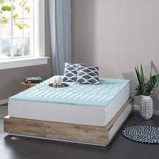 Spa Sensations Zoned Fusion Gel Memory Foam Mattress Topper With An Extra Layer Of Cooling Conforming Supportive Memory In 2020 Spa Sensations Zinus Mattress Topper