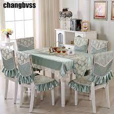 4.1 out of 5 stars with 9 ratings. 9pcs Set Embroidered Floral Table Cloth With Chair Covers Wedding Decor Tablecloth Rectangular Rectangular Dining Table Dining Table Cloth Modern Dining Table