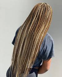 Black And Platinum Blonde Knotless Braids Pin On Box Braids