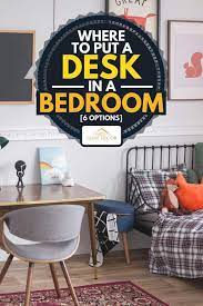 Sometimes this small space can be a challenge instead of a small side table next to your bed, invest in a small desk, which will serve you as a working you can put your makeup and beauty products on hanged shelves next to the mirror. Where To Put A Desk In A Bedroom 6 Options Home Decor Bliss