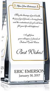 It is a necessity during traveling and when shifting from one place to another. Amazon Com Personalized Crystal Best Wishes Retirement Gift Plaque For Coworker Colleague Employee Customized With Retiree S Name Retirement Date Company Name M 6 5 Office Products