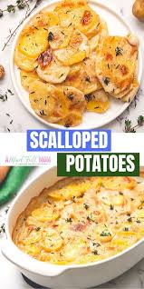 A Classic Recipe For Creamy Stick To Your Ribs Scalloped Potatoes Potatoes Are Baked To Perfec Easter Dinner Recipes Homemade Scalloped Potatoes Classic Food