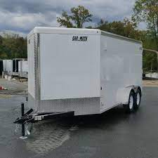 In leeper, pa, manufactures the best quality cargo and utility trailers in the industry backed by the industry's best warranty, lifetime plus 10. Car Mate 7 X 16 Enclosed Cargo Trailer W Ramp New Enclosed Cargo Utility Landscape Equipment Car Dump Aluminum Trailers In White Marsh Md