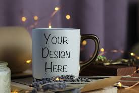 Coffee cup and smartphone on desk. Cozy Mug On A Table Mockup Free Mockup Download