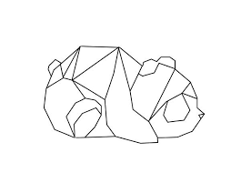 Panda Geometric Geometrique Dessin Origami Epoque Geometrique Animaux Geometrique