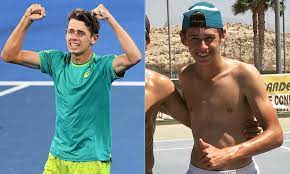 Alex de minaur moves into the doubles semifinals at an atp 500 tournament in london, where he'll face fellow australian john peers. Alex De Minaur Stuns Tennis World Champion Milos Raonic Daily Mail Online